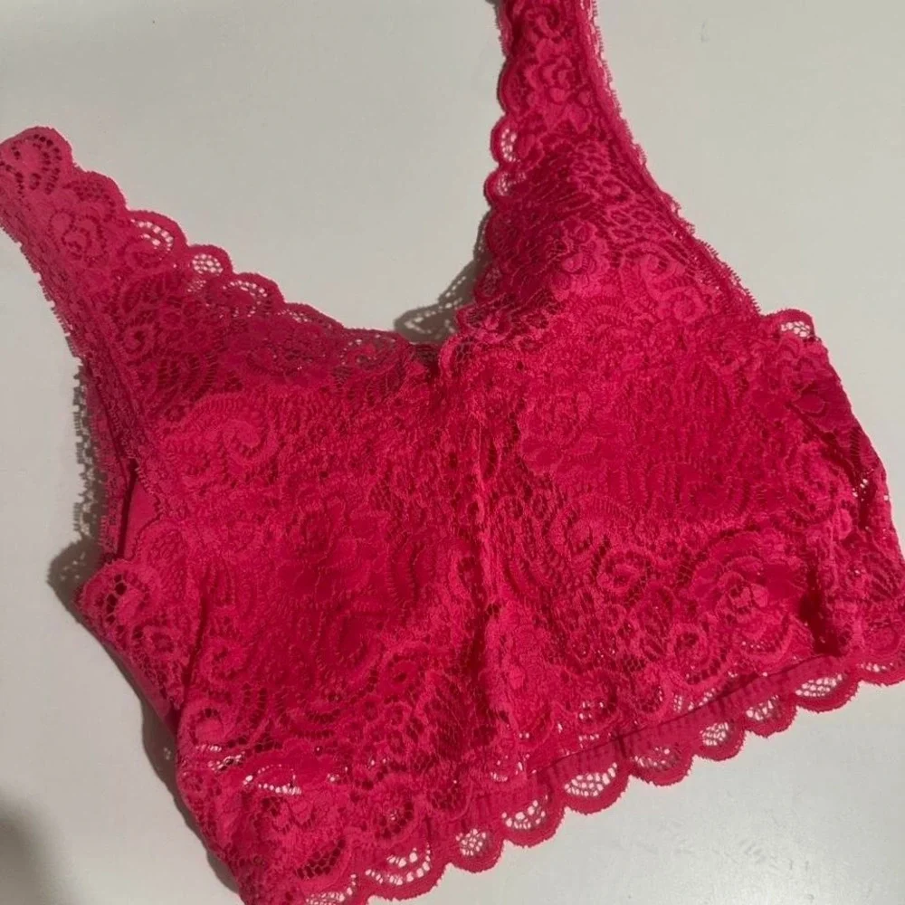 New Zenana‎ Bralette Size S/M Hot Pink